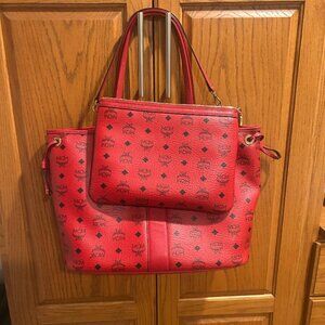 MCM Reversible tote including pouch